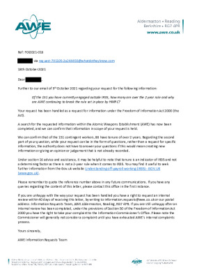 FOI request – follow up question about IR35