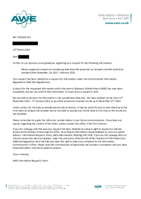FOI Request- Follow up question to EIR2023-006