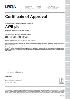 ISO 14001 Certificate