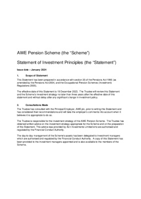 Statement of Investment Principles – approved December 2023