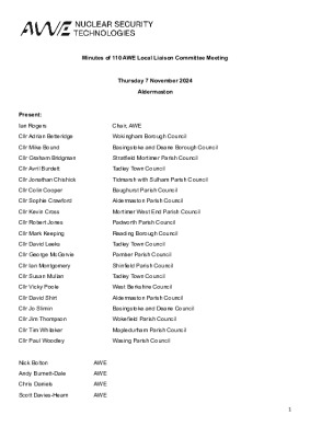 LLC Meeting Minutes – 7th November 2024