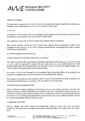AWE plc Tax Strategy FY25