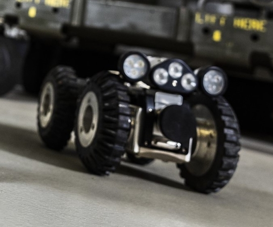 Proteus is our wheeled robot who assists us with decommissioning exercises.