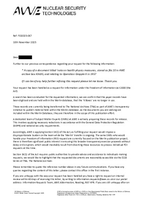 FOI Request – File 10 from Archive box K3435