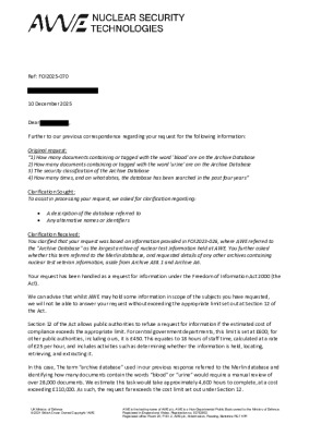 FOI Request – Follow up to FOI2025-061