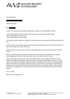 FOI Request – Operation Dragnet