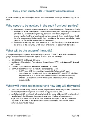 Supply Chain Audit FAQs 2026