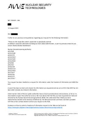 FOI Request – Request for 15 AB files