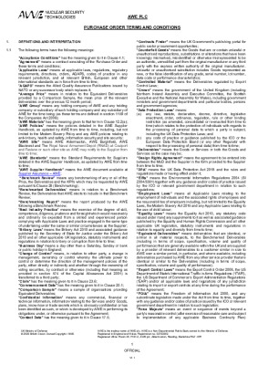 Purchase Order Terms and Conditions