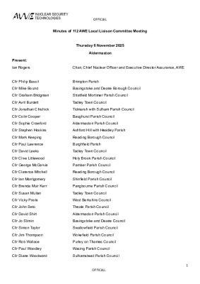 112 LLC Meeting Minutes – 6 November