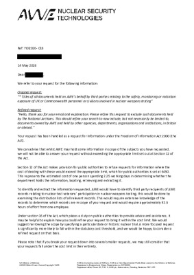 FOI Request – Follow up to FOI2026-010