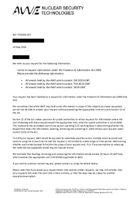 FOI Request – Emails concerning EIR2025-038